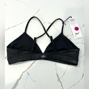 NWT ALO FAUX LEATHER AIRBRUSH SPLENDOR BRA